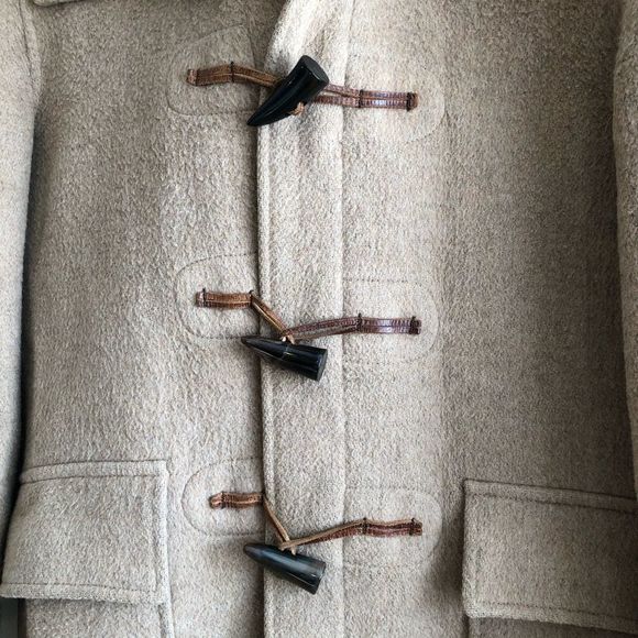 Brooks Brothers Vintage Wool Plaid Interior Long Trench Winter Coat Jacket Tan - Picture 6 of 16